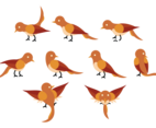 Nightingale Cartoon Vector