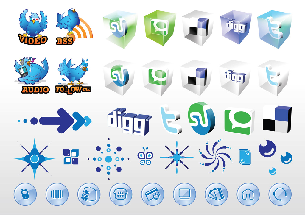 Social Media Web Vectors
