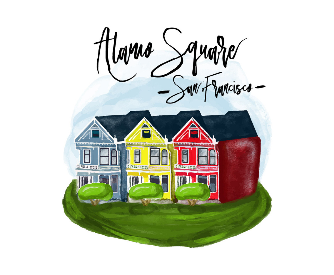 Free San Francisco Alamo Square Vector