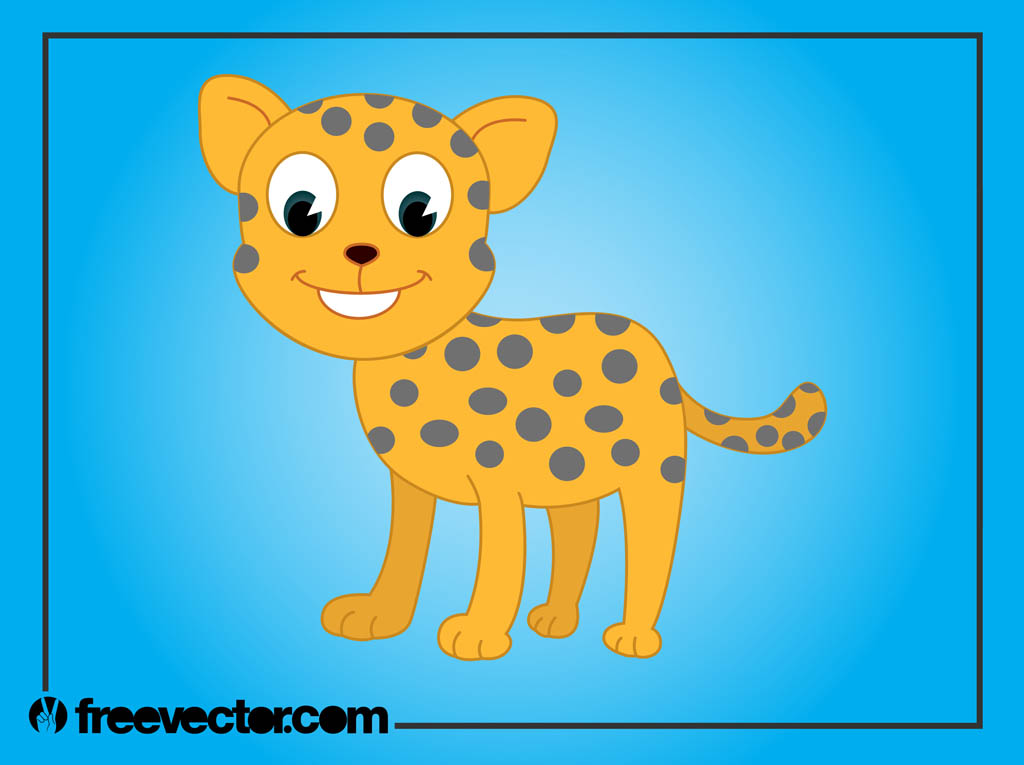 Cartoon Baby Cheetah Vector Art & Graphics 