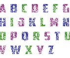 Swish Letras Vector Vector Pack