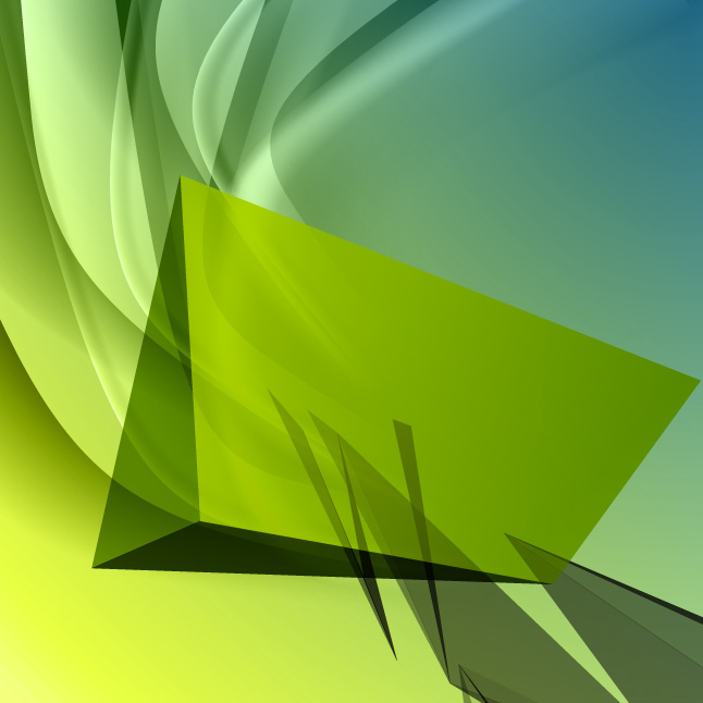 Green Abstract Vector Background Two
