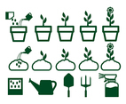 Grow Up Flower Plant Vector