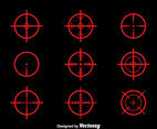 Red Laser tag Vector Set