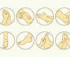 Reflexology Icon Set