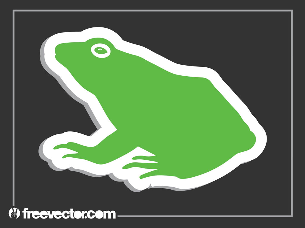 Frog Sticker Vector