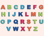 Free Needled Seams Alphabet Vector
