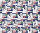 Geometric Decorative Stained Glass Pattern