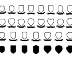 Blason  shield  ribbon vector  template