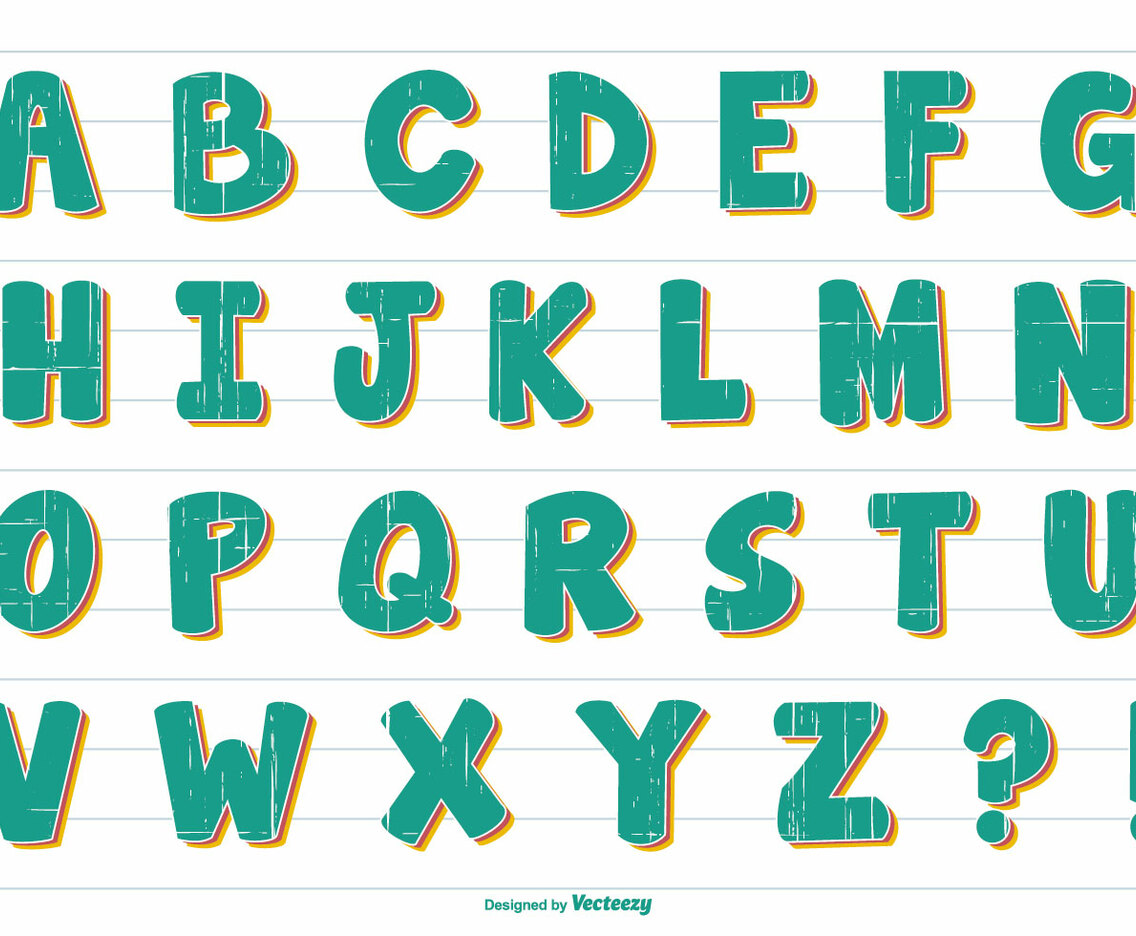 Fun Comic Style Vector Alphabet