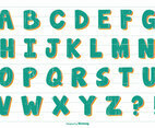 Fun Comic Style Vector Alphabet