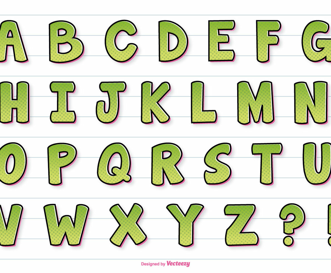 Comic Style Vector Alphabet