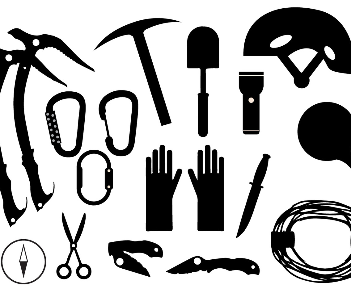 Set of Element Mountaineer silhouette