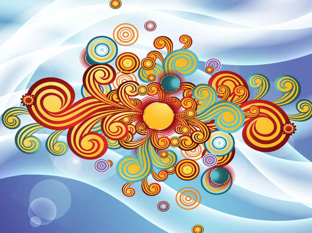 Colorful Spiral Swirls