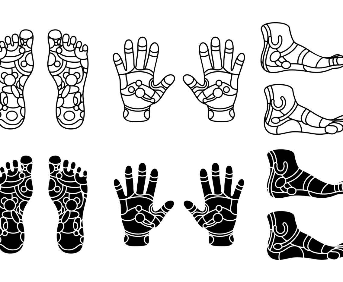 Set of Reflexology Icon
