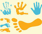Footprints And Hand Prints