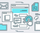 Free Flat Website Elements Vector Background