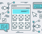 Free Flat Website Layout Vector Background