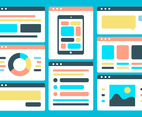 Free Flat Website Layout Vector Background