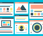 Free Flat Website Layout Vector Background Two