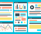 Free Flat Website Layout Vector Background