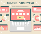 Free Flat Digital Marketing Vector Illustration