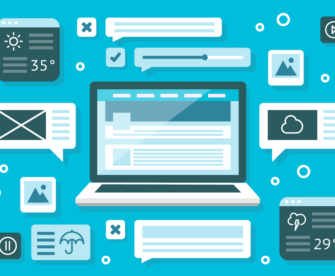 Free Flat Digital Marketing Vector Illustration