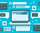 Free Flat Digital Marketing Vector Illustration