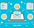 Free Flat Digital Media Vector Illustration