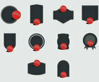Lawn Bowls Template Badge Vector Set
