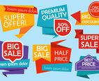Free Origami Design Vector Labels