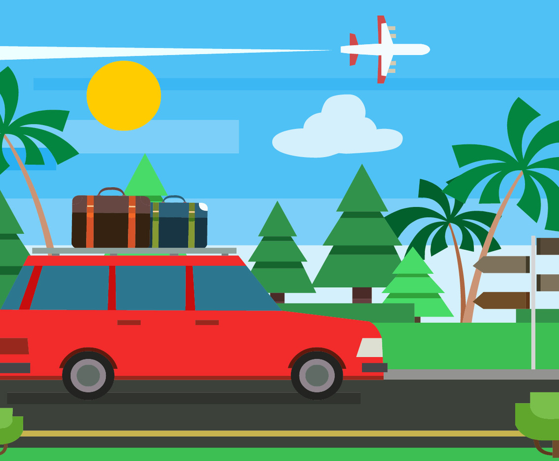 Free Flat Summer Vector Illustration