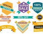 Free Sale Origami Design Vector Labels