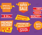 Free Origami Design Vector Labels