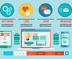 Free Flat Digital Marketing Vector Illustration