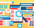 Free Flat Website Template Vector