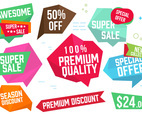 Free Origami Design Vector Labels