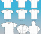 T-Shirts Mock-Up Templates with Grid