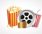 Cinema Popcorn Box Vectors