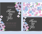 Black Vector Wedding Invite