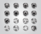 A set of metal nail head