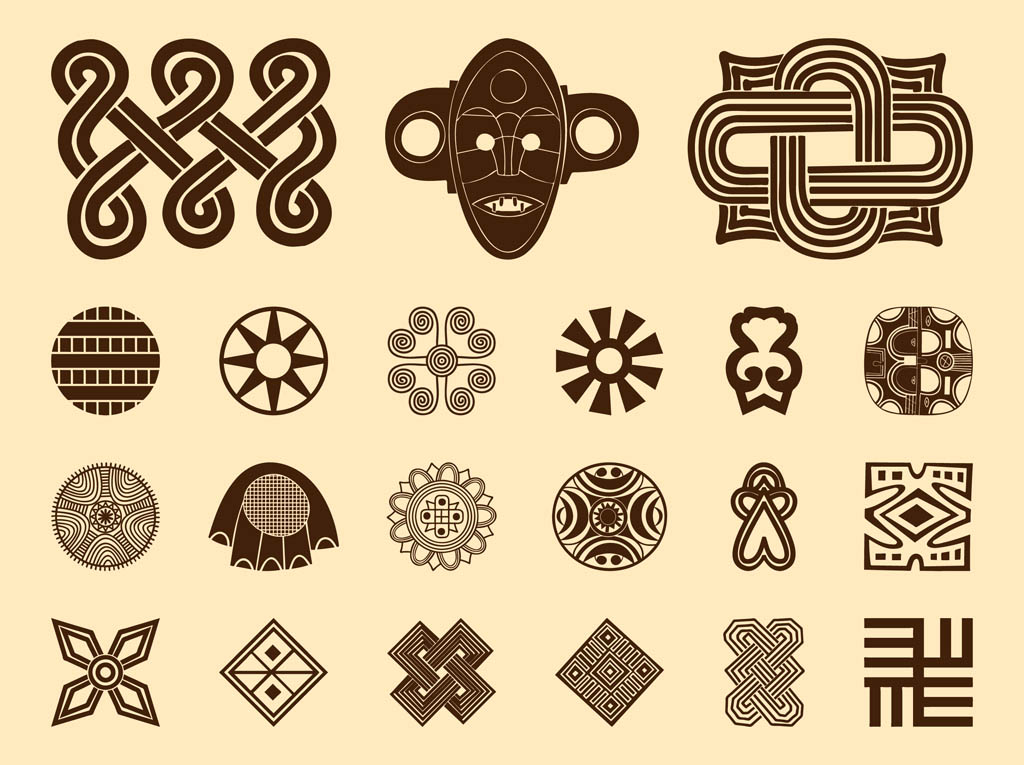 Free vectors for your tribes, tribal symbols and Africa designs. 