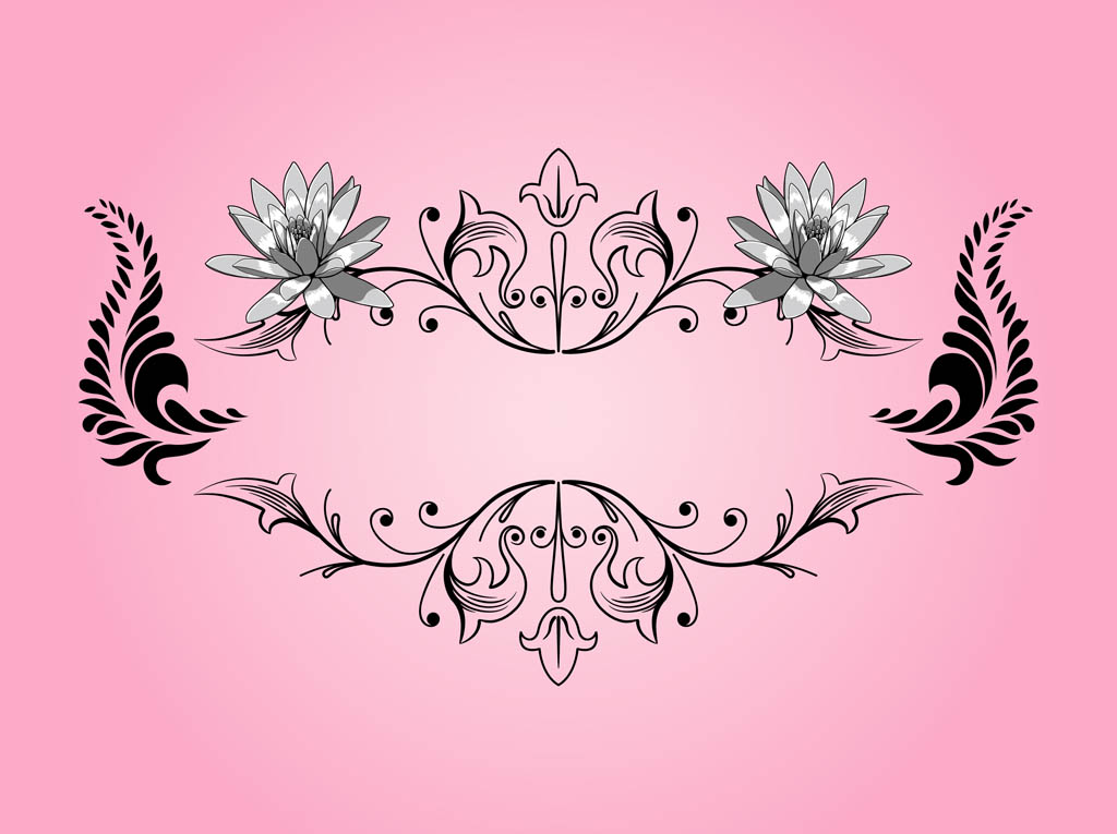 Vintage Frame With Flowers
