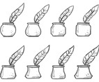 Free Ink Pot Vectors
