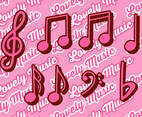 Cute Violin Key Vector Set