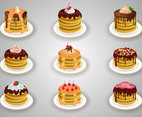 Stock Vector Pancake With Topping