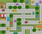 Roundabout Map from Above Vector
