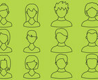 Hairstyle Line Icons