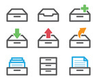 Colorful File Cabinet Vectors