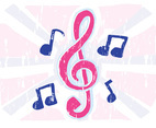 Violin Key With Artistic Background
